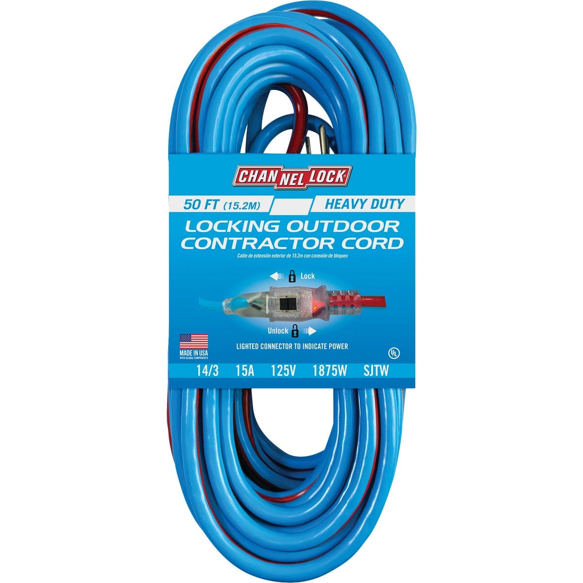 Channellock 50 ft. 14/3 Extension Cord, image size:1200x1200