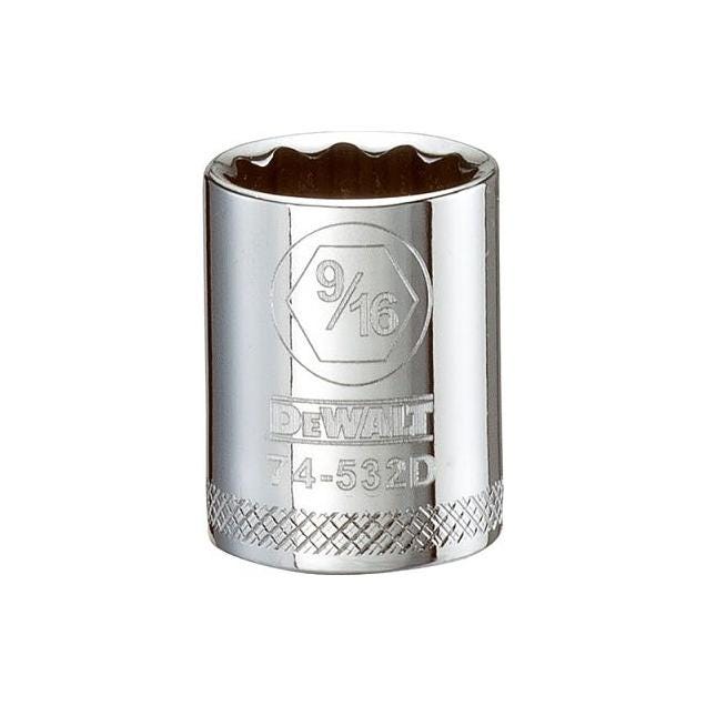 DeWalt 3/8 In. Drive 9/16 In. 12-Point Shallow Standard Socket