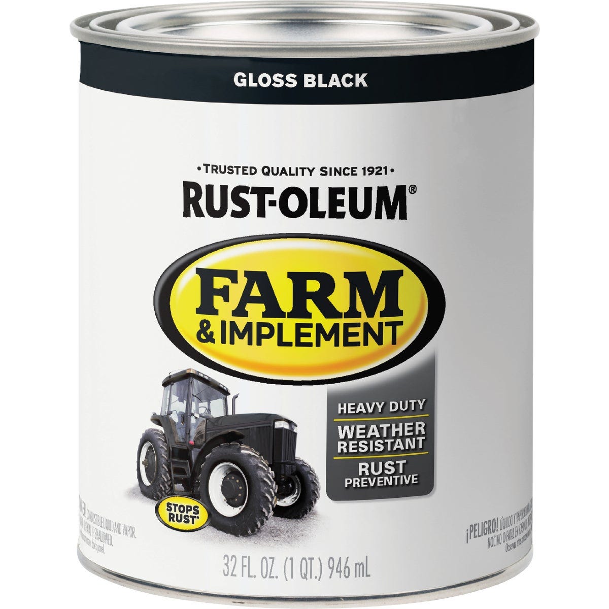 Rust-Oleum 1 Quart Black Gloss Farm & Implement Enamel - photo 2