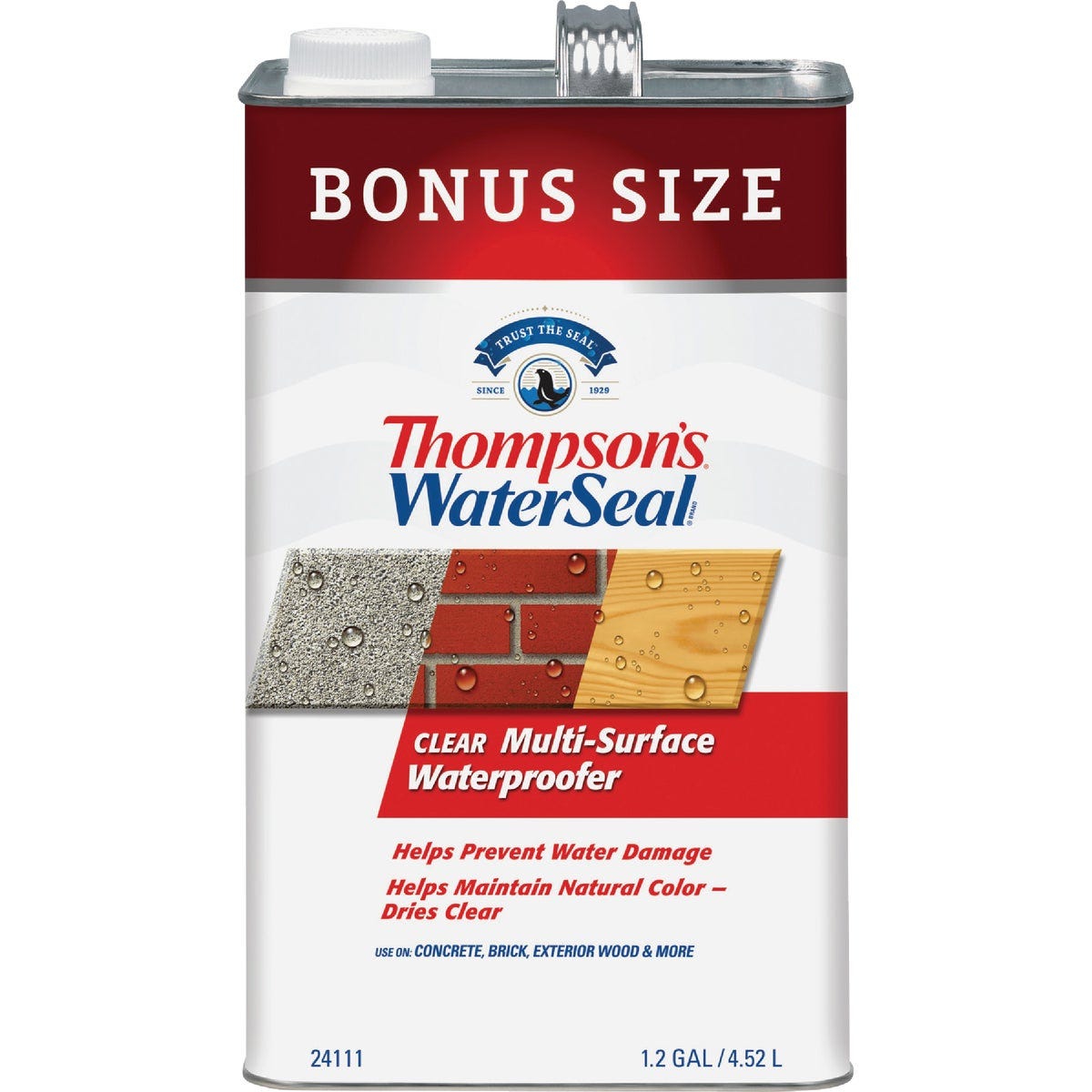 Thompsons WaterSeal Clear VOC MultiSurface Waterproofing Sealer, 1.2 Gal. - photo 2