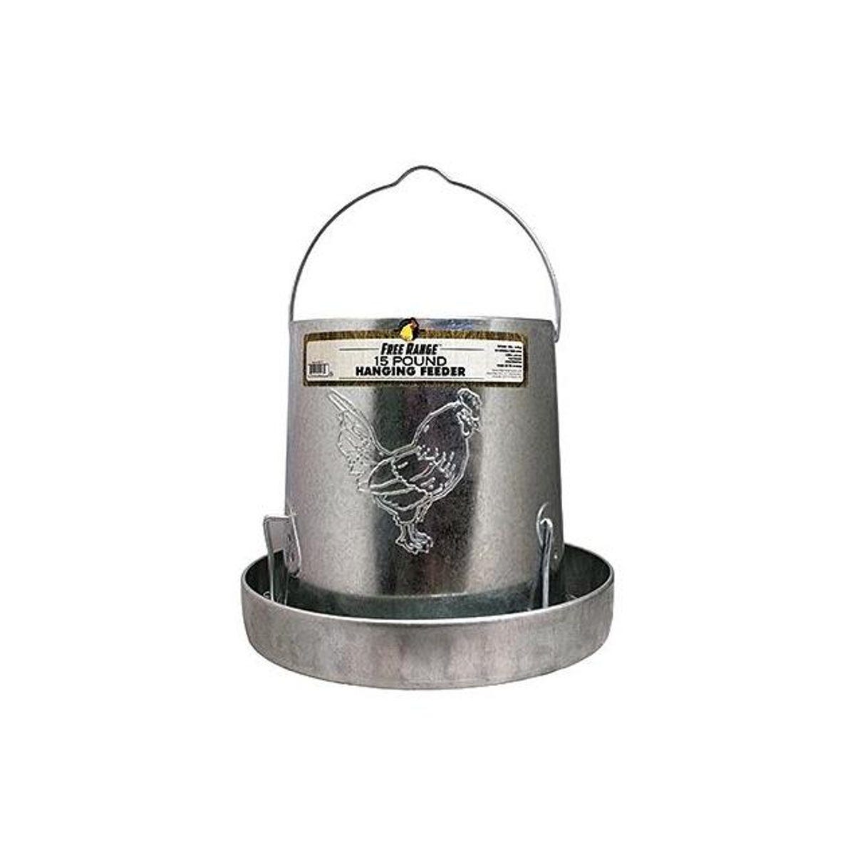 Manna Pro 15 Lb. Galvanized Steel Hanging Poultry Feeder Manna Pro 15 Lb. Galvanized Steel Hanging Poultry Feeder