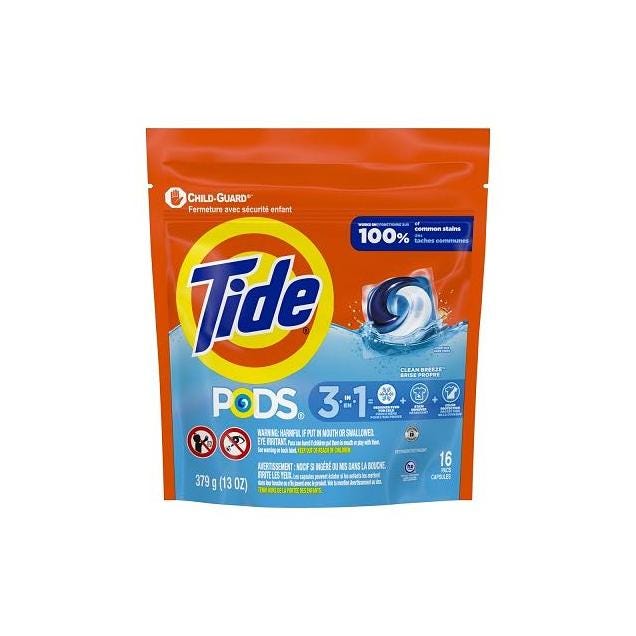 Tide Clean Breeze Pod Laundry Detergent (16-Count)