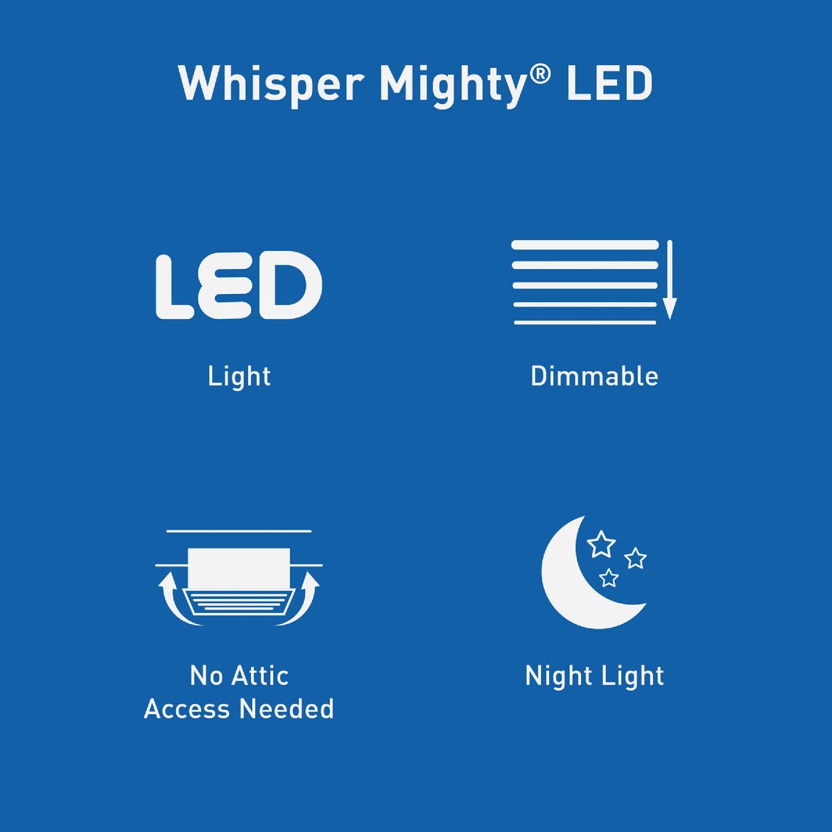Panasonic Whisper Mighty 70/90 CFM Bathroom Exhaust Fan with Dimmable LED Light - photo 3 Panasonic Whisper Mighty 70/90 CFM Bathroom Exhaust Fan with Dimmable LED Light - photo 3