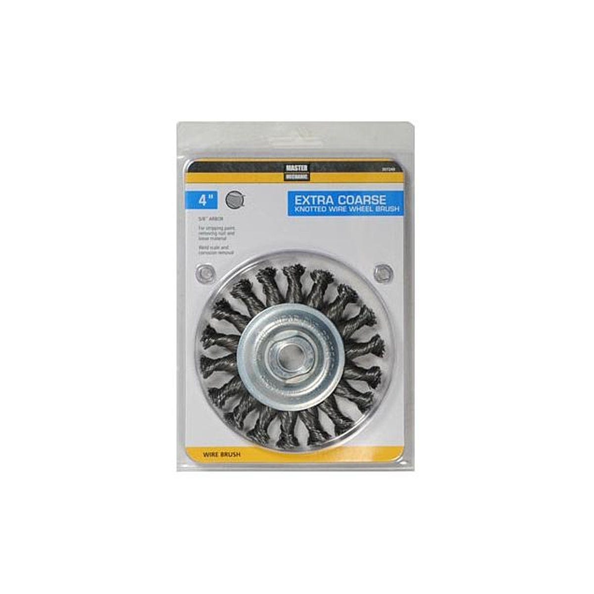 Master Mechanic 4 In. Knotted Drill-Mounted Wire Wheel Brush Master Mechanic 4 In. Knotted Drill-Mounted Wire Wheel Brush