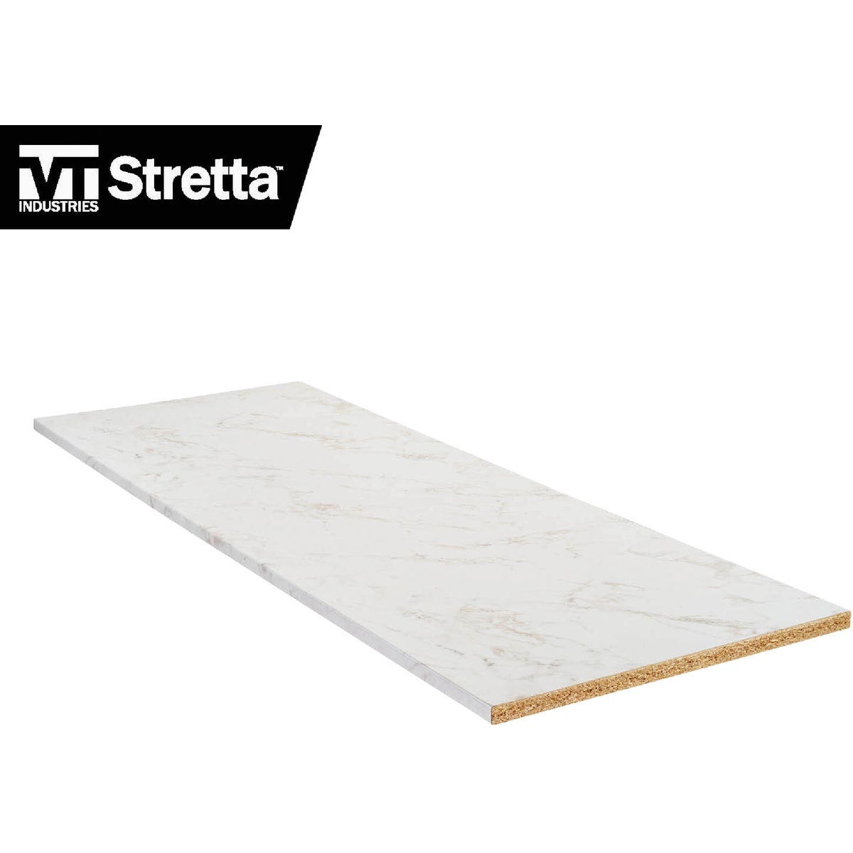 VT Industries Stretta 6 Ft. Laminate White Marble Countertop - photo 3
