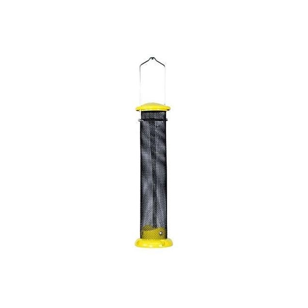 Audubon 13 In. Yellow Aluminum Finch Screen Tube Feeder, 1 Lb. Capacity Audubon 13 In. Yellow Aluminum Finch Screen Tube Feeder, 1 Lb. Capacity