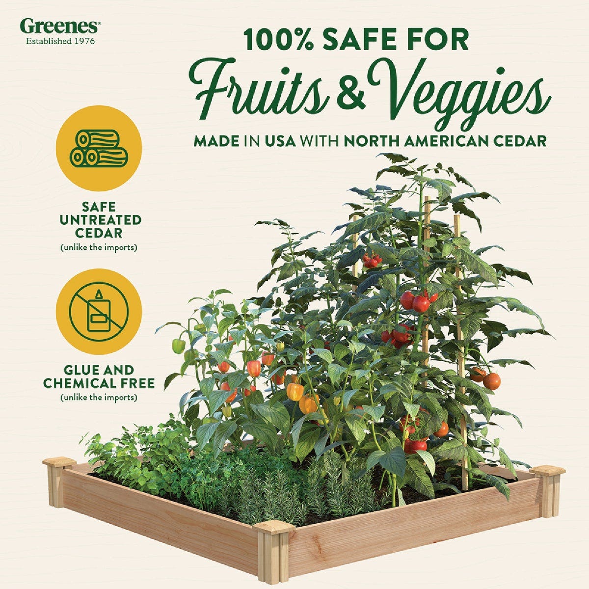 Greenes Fence 4 Ft. x 4 Ft. x 5.5 In. Cedar Raised Garden Bed - photo 6