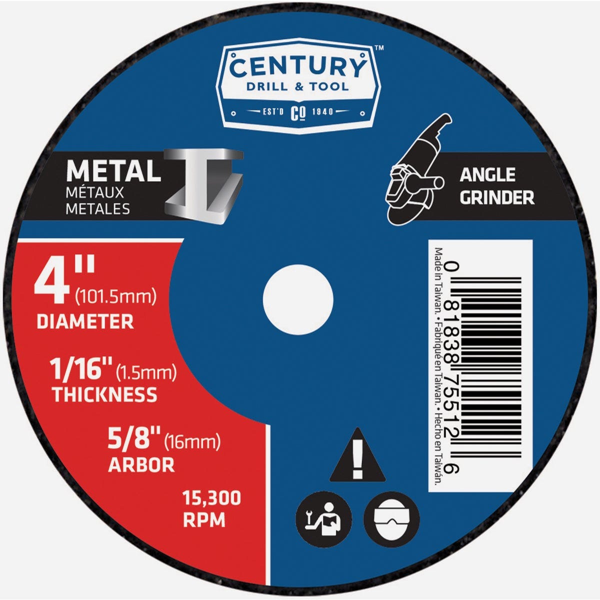 Century Drill & Tool 4 In. x 1/16 In. Thin Metal Cut-Off Wheel Century Drill & Tool 4 In. x 1/16 In. Thin Metal Cut-Off Wheel
