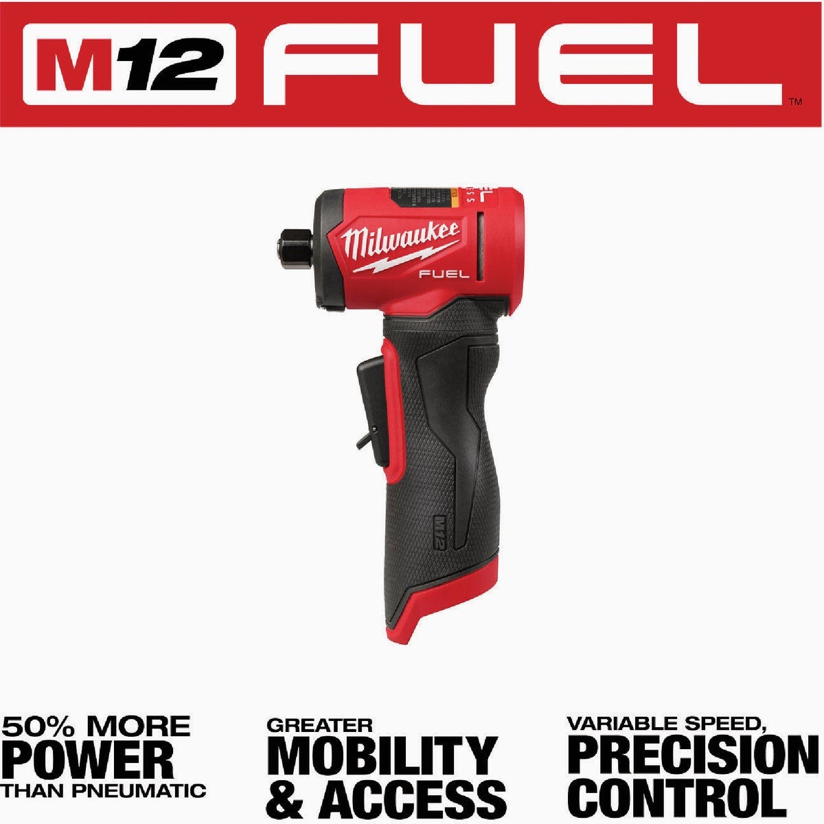Milwaukee M12 FUEL 1/4 In. Right Angle Cordless Die Grinder (Tool Only) - photo 3 Milwaukee M12 FUEL 1/4 In. Right Angle Cordless Die Grinder (Tool Only) - photo 3