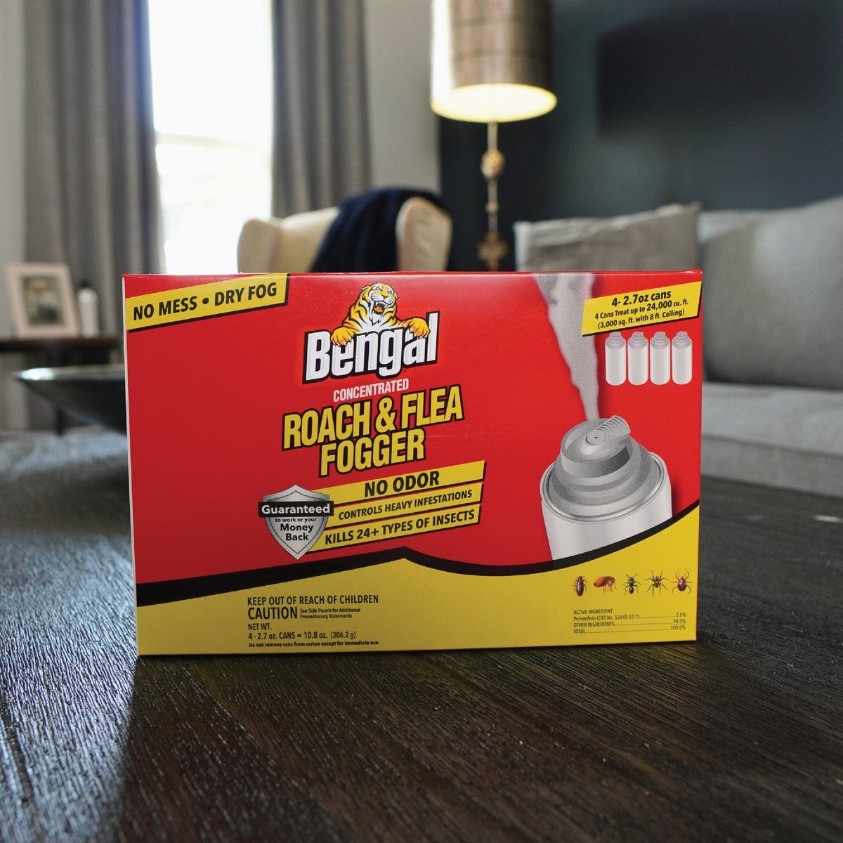 Bengal 2.7 Oz. Roach & Flea Indoor Insect Fogger, (3-Pack) - photo 2