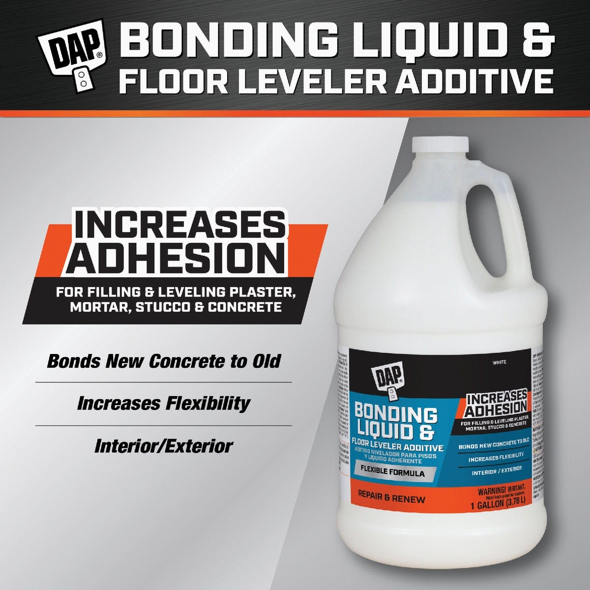 Dap 1 Gal. Bonding Liquid & Floor Leveler Additive, White - photo 2 Dap 1 Gal. Bonding Liquid & Floor Leveler Additive, White - photo 2
