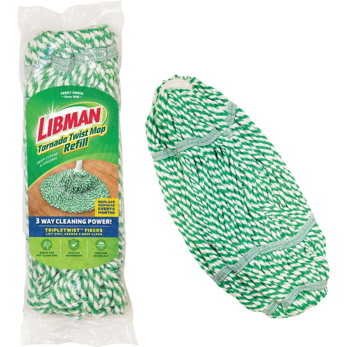 Libman Tornado 6.6 In. Cotton Mop Refill Libman Tornado 6.6 In. Cotton Mop Refill