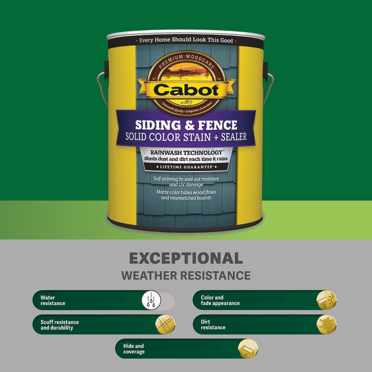 Cabot Solid Color Acrylic Siding & Fence Stain + Sealer, 0808 Medium Base, 1 Gal. - photo 6