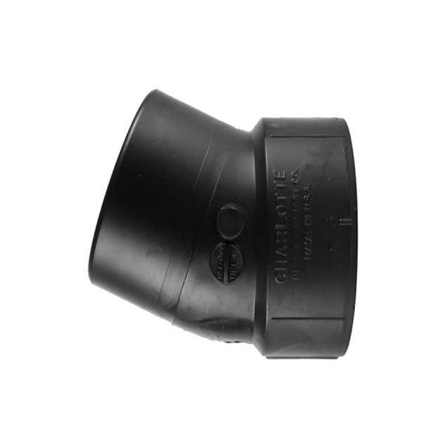 Charlotte Pipe 2 In. ABS/DWV 22-1/2-Degree Spigot x Hub Street Ell