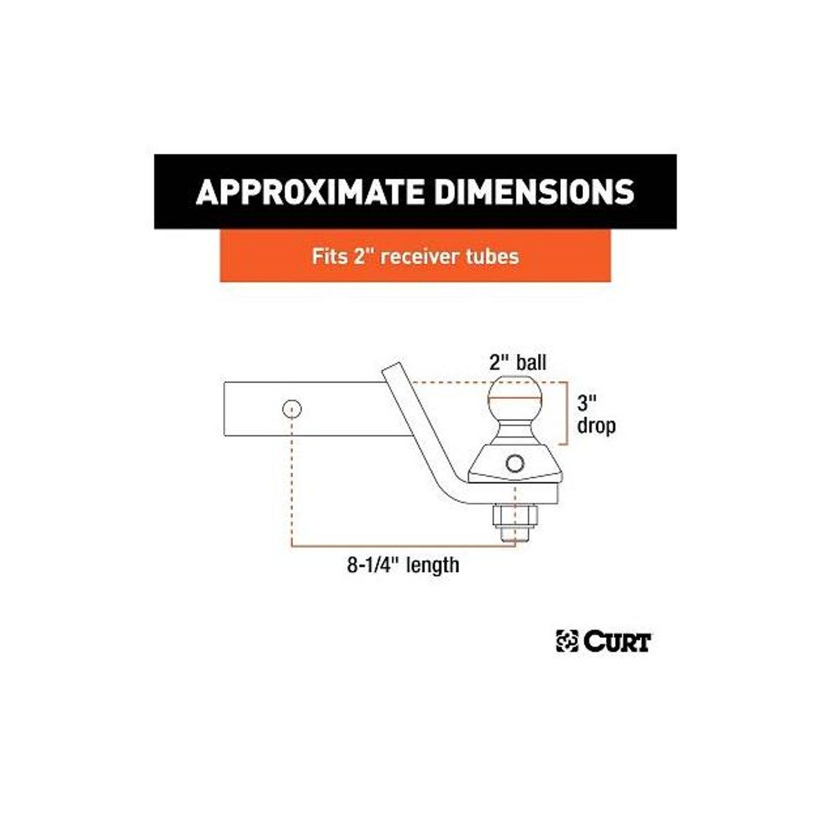 Curt 7500 Lb. 3 In. Drop 2 In. Shank Rockerball Cushion Hitch with 2 In. Ball - photo 2