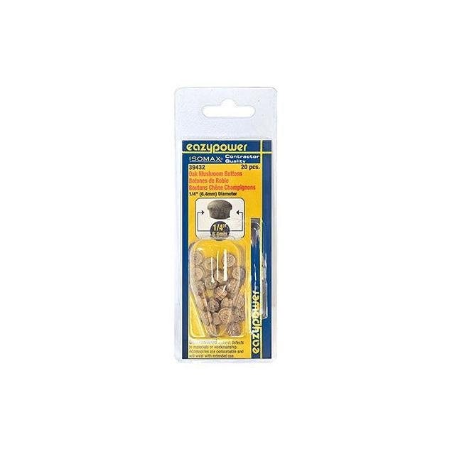 Isomax 1/4 In. 20-Pack Mushroom Oak Dowel Plug
