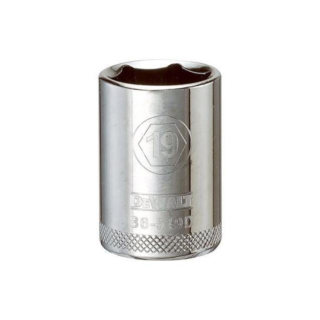 DeWalt 1/2 In. Drive 19mm 6-Point Shallow Metric Socket