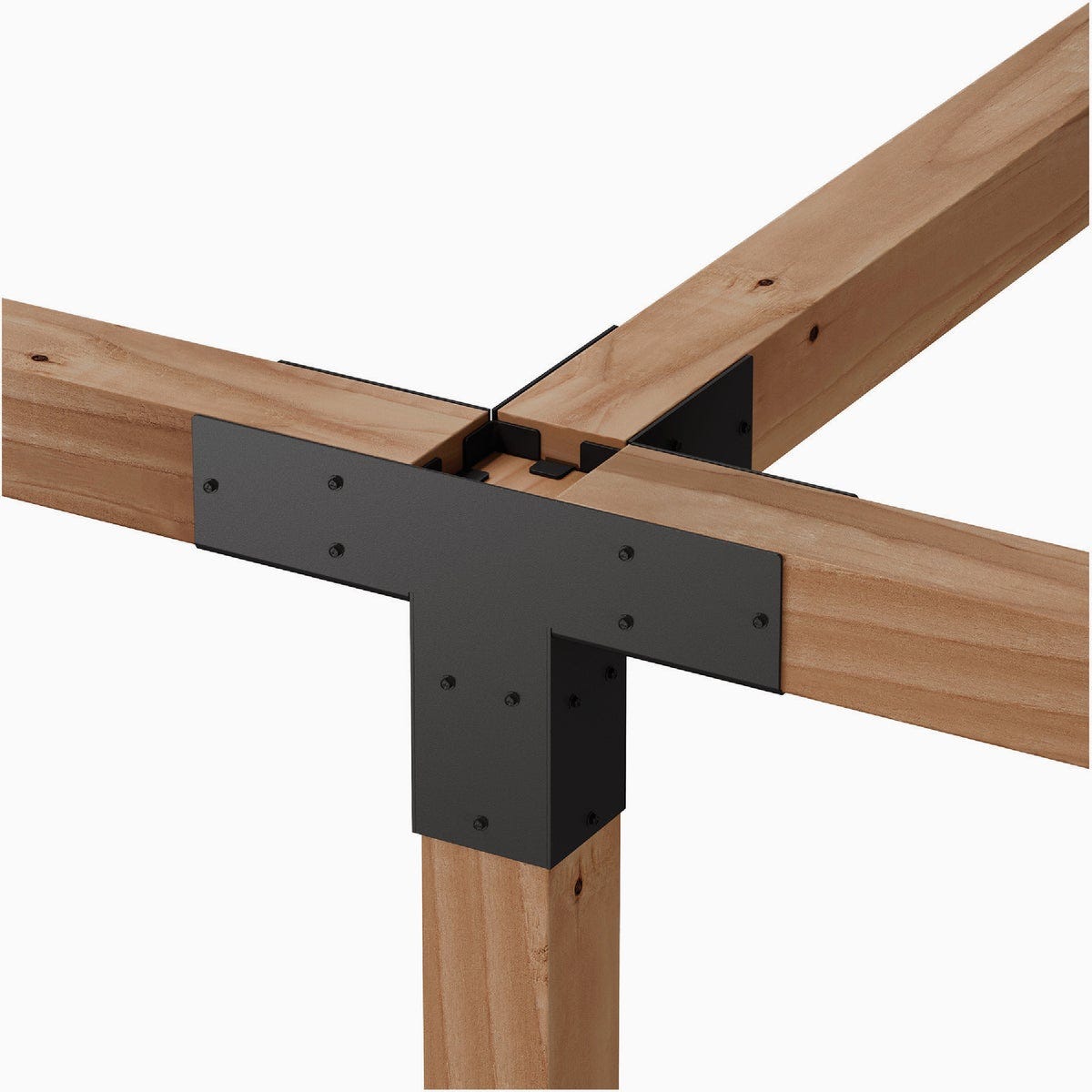 Simpson Strong-Tie Outdoor Accents Sage System Black Powder-Coated Middle-T Connector for 4x4 with Screws - photo 6