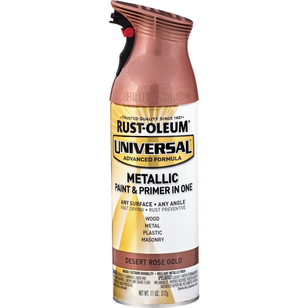 Rust-Oleum Universal 12 Oz. Metallic Desert Rose Gold Paint - photo 2