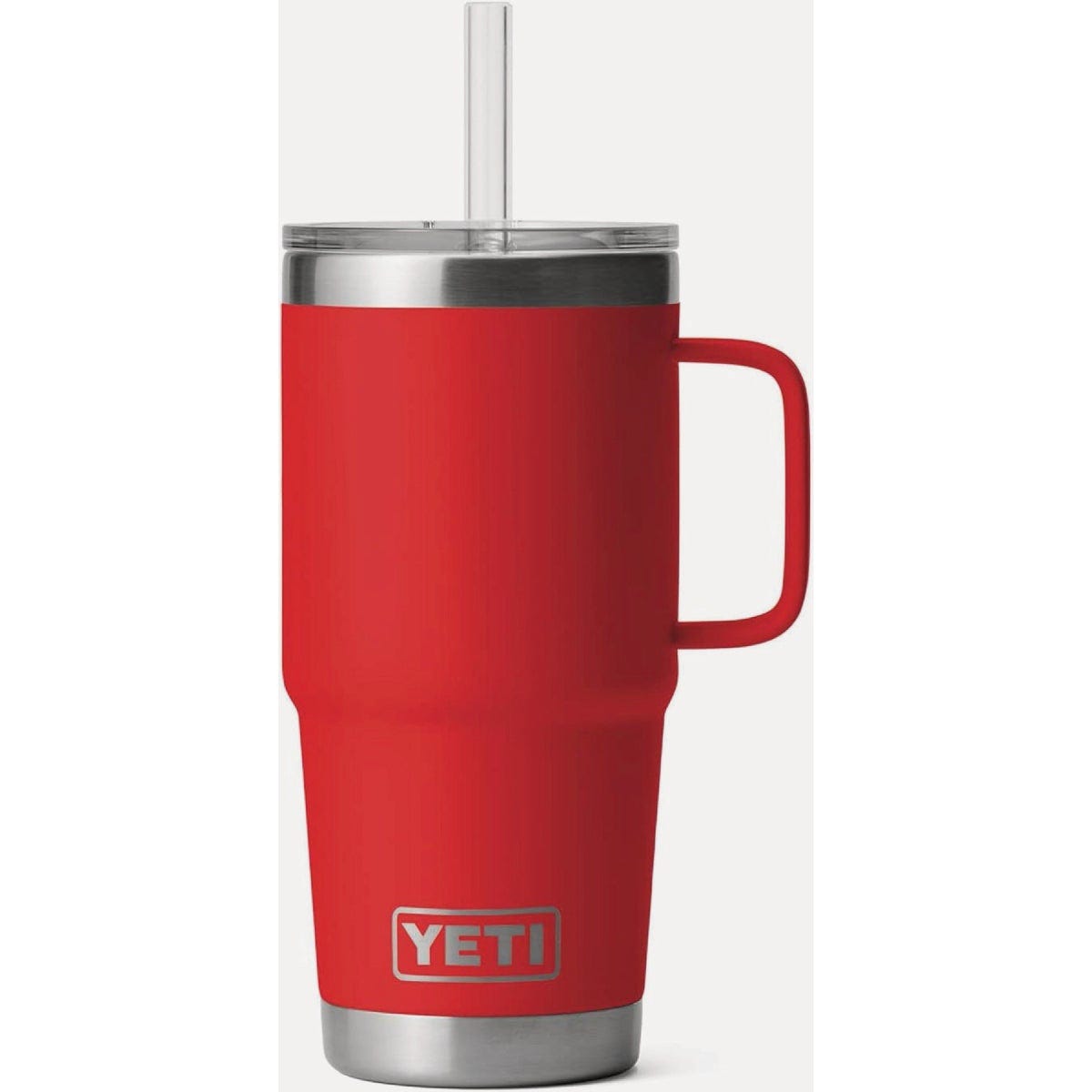 YETI Rambler 25 Oz. Mug with Straw Lid,Rescue Red