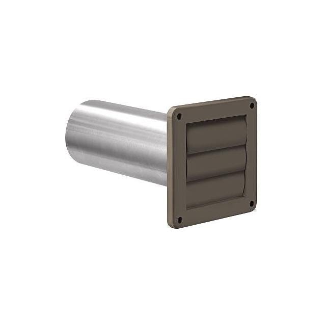 Lambro 4 In. Exhaust Wall Louvered Vent, Brown Plastic, 11 In. Tail Pipe Lambro 4 In. Exhaust Wall Louvered Vent, Brown Plastic, 11 In. Tail Pipe