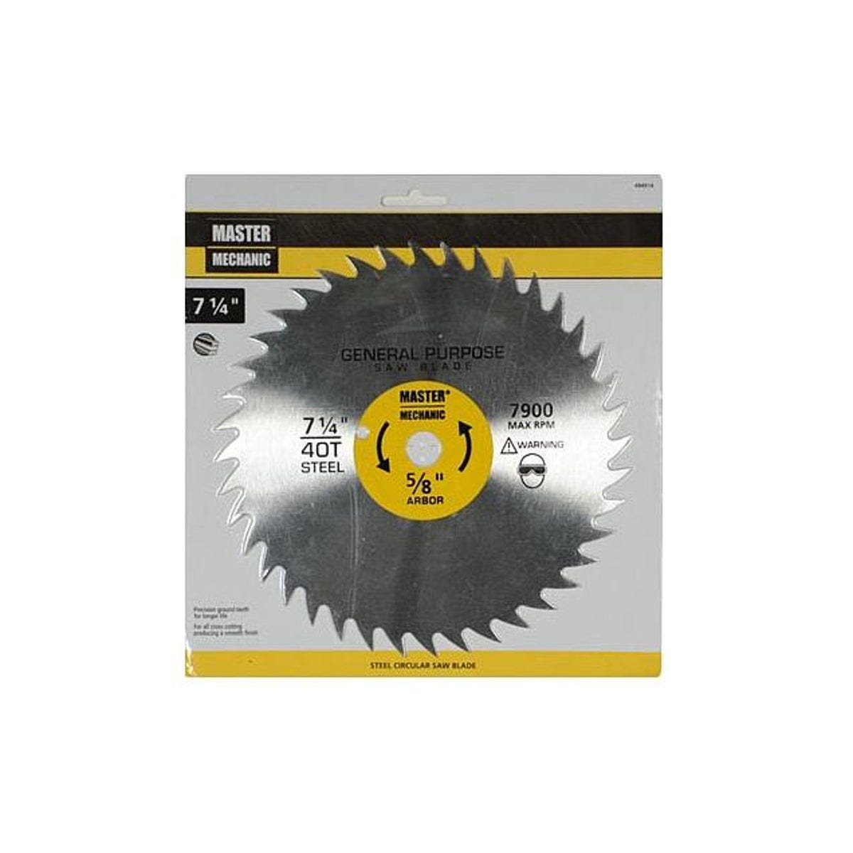 Master Mechanic 7-1/4 In. 40-Tooth Steel Combination/Ripping Circular Saw Blade
