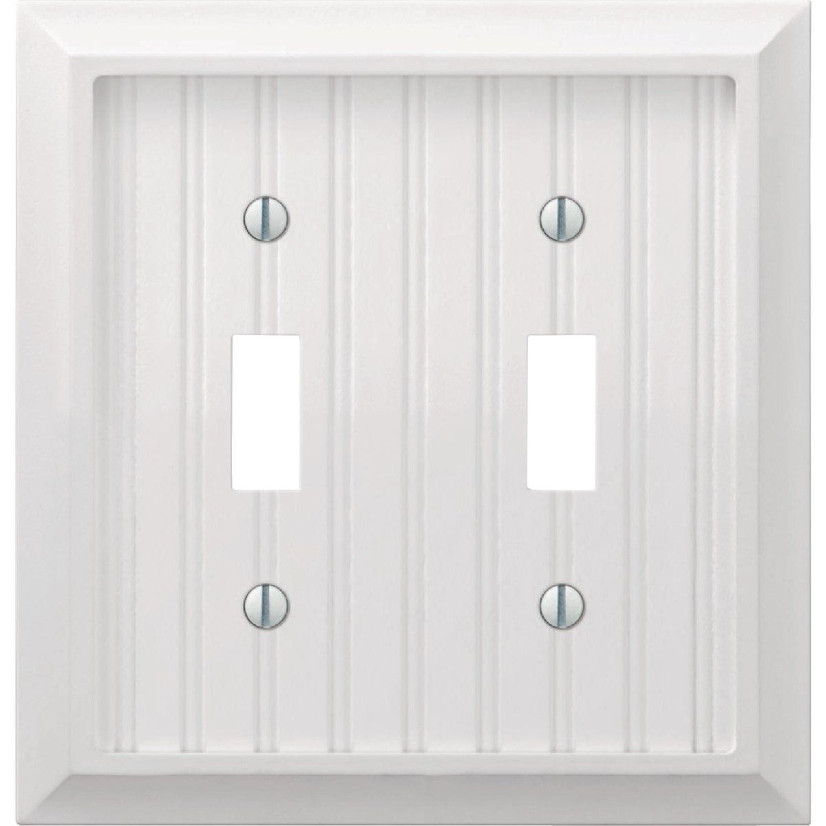 Amerelle Cottage 2-Gang BMC Toggle Switch Wall Plate, White - photo 2 Amerelle Cottage 2-Gang BMC Toggle Switch Wall Plate, White - photo 2