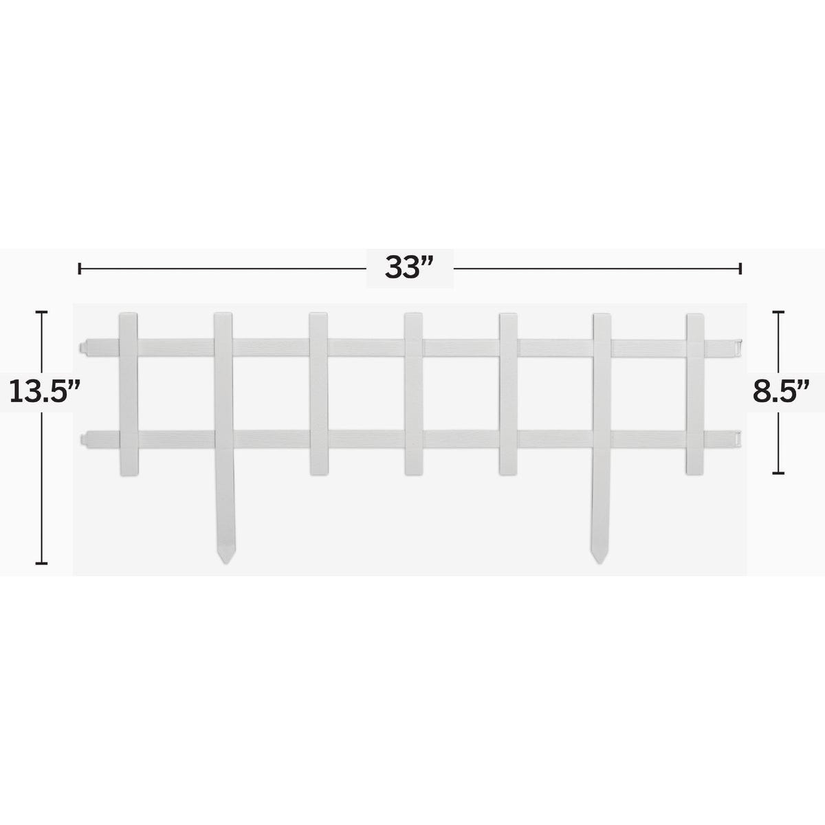 Master Mark Cape Cod 13.5 In. H x 33 In. L. Plastic Decorative Border Fence - photo 2