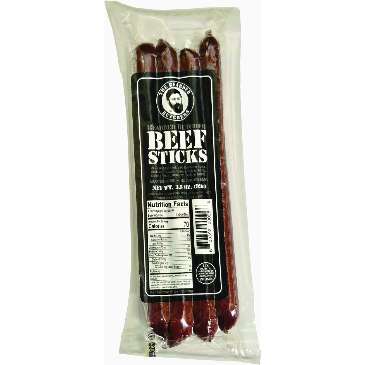 Bearded Butcher 3-1/2 Oz. Original Beef Sticks