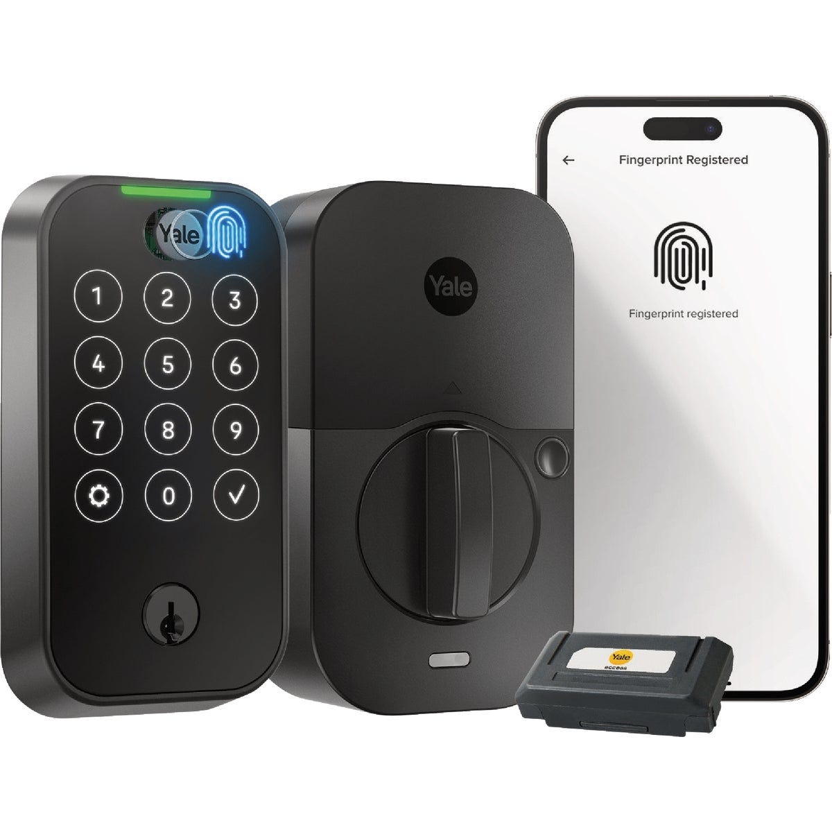 Yale Assure Black Electronic Lock Touch Keypad Deadbolt with WiFi