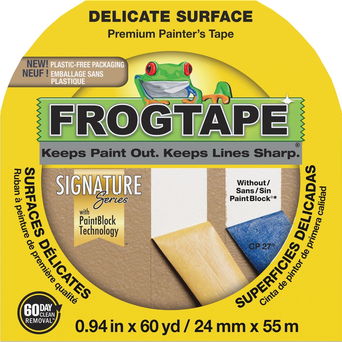 FrogTape 0.94 In. x 60 Yd. Delicate Surface Masking Tape FrogTape 0.94 In. x 60 Yd. Delicate Surface Masking Tape