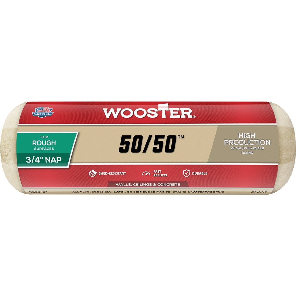 Wooster 50/50 9 In. x 3/4 In. Knit Fabric Roller Cover