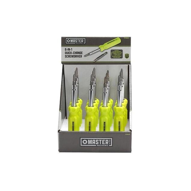 Master Mechanic 6-In-1 Quick Change Multi-Bit Screwdriver