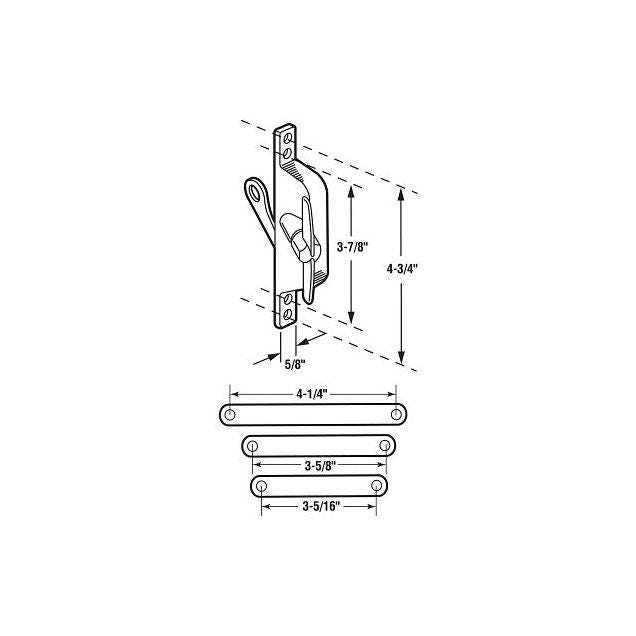 Prime-Line Aluminum Finish Reversible Jalousie Operator with 3 Link Arms - photo 2 Prime-Line Aluminum Finish Reversible Jalousie Operator with 3 Link Arms - photo 2