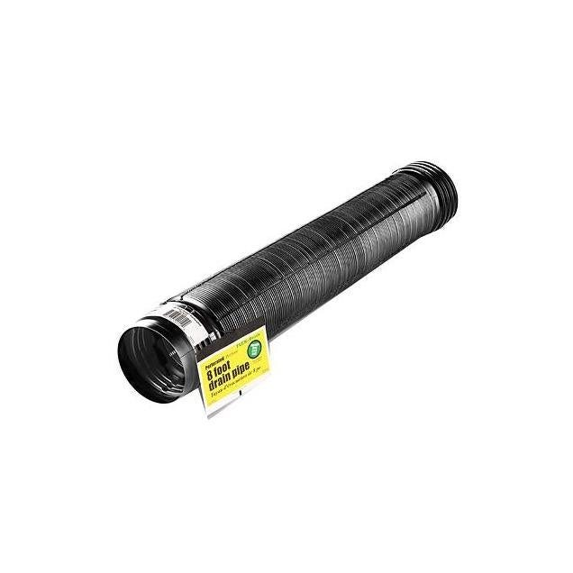Flex-Drain 4 In. x 8 Ft. Perforated Black Polyethylene Flexible Expandable Drain Pipe