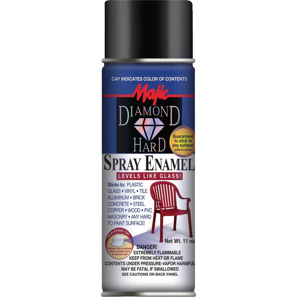 Majic Diamond Hard Aerosol Spray Enamel, Satin Black, 12 Oz. - photo 2 Majic Diamond Hard Aerosol Spray Enamel, Satin Black, 12 Oz. - photo 2