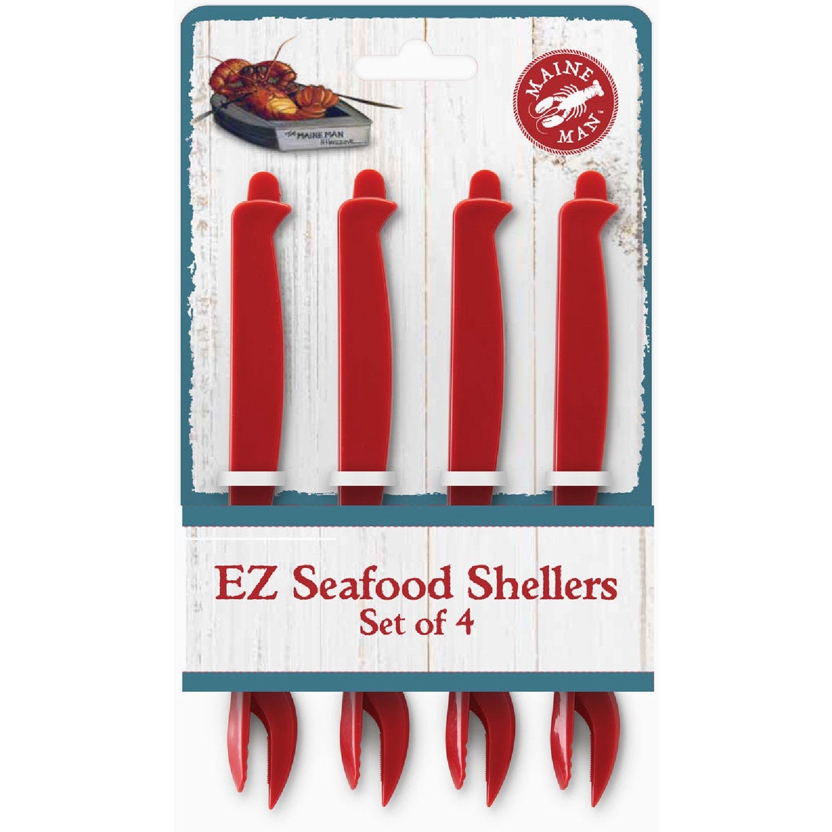 Maine Man EZ Seafood Shetters Red (Set of 4)