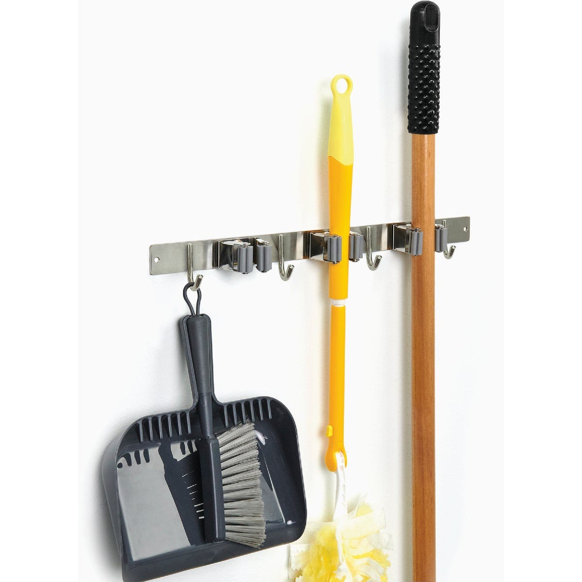 Wrap-It Storage Broom Bar 16 In. Stainless Steel Adhesive Broom Holder - photo 3 Wrap-It Storage Broom Bar 16 In. Stainless Steel Adhesive Broom Holder - photo 3