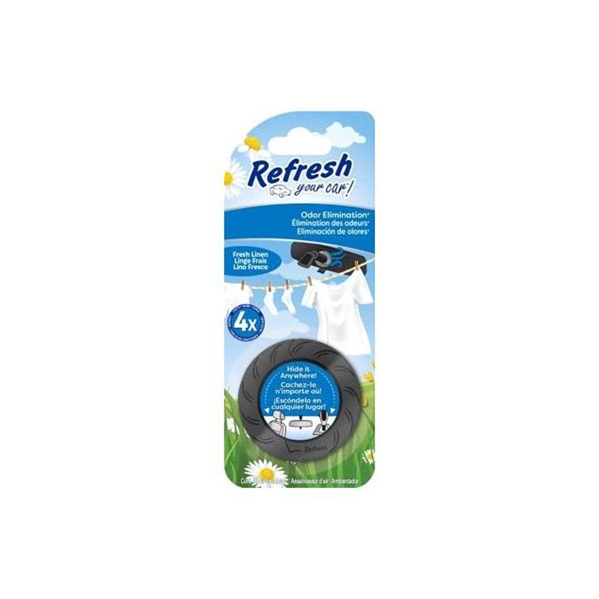 Refresh Your Car! Discreet Ring Car Air Freshener, Fresh Linen Scent