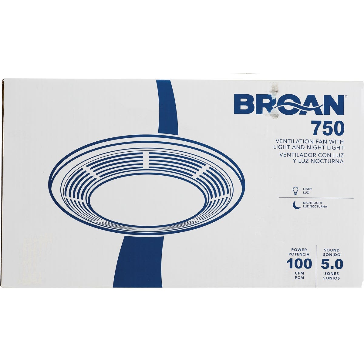 Broan-NuTone 100 CFM 5.0 Sones 120V Bath Exhaust Fan with Light - photo 2