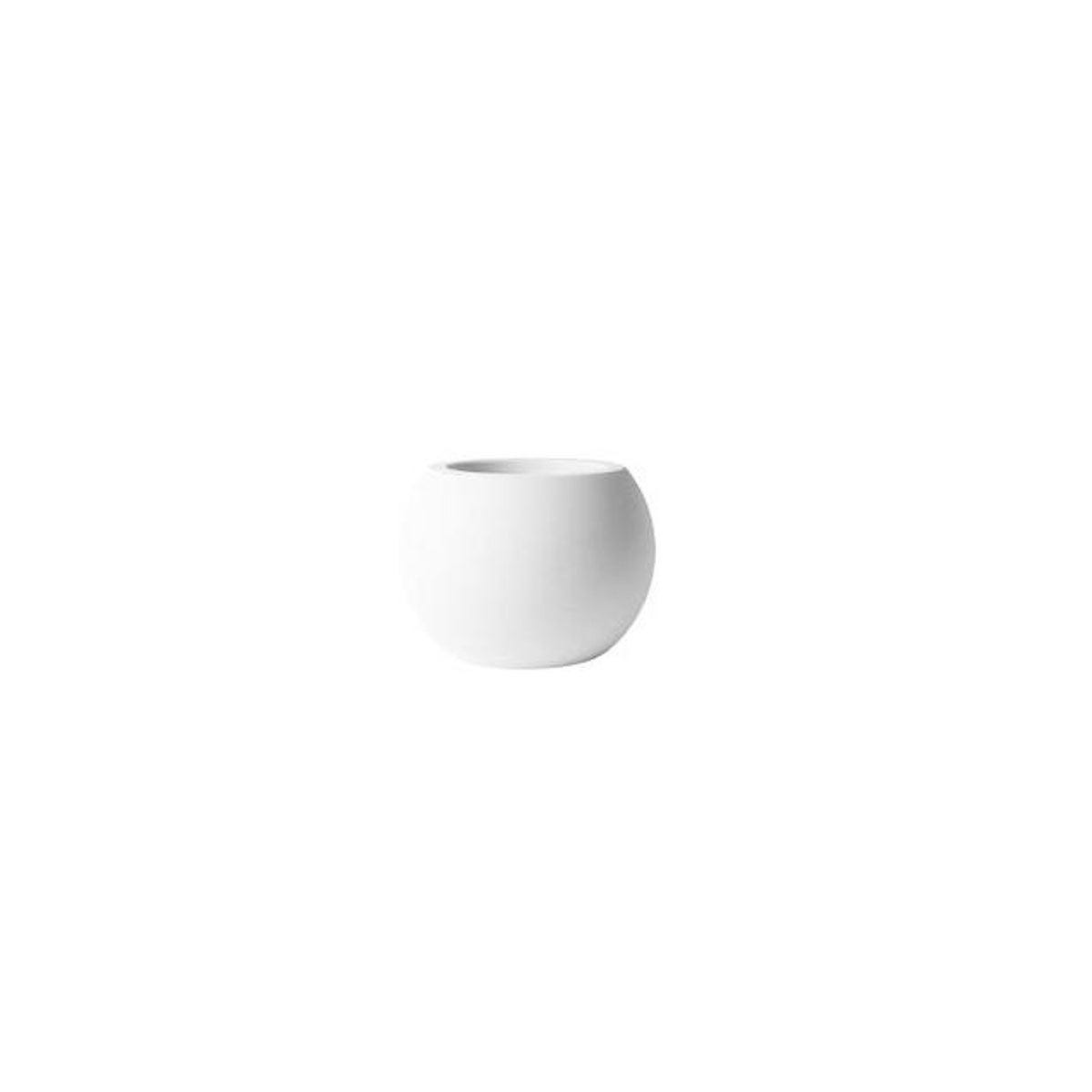 Avera Products 8 In. White Fiberglass Reinforced Cement Sphere Planter Avera Products 8 In. White Fiberglass Reinforced Cement Sphere Planter