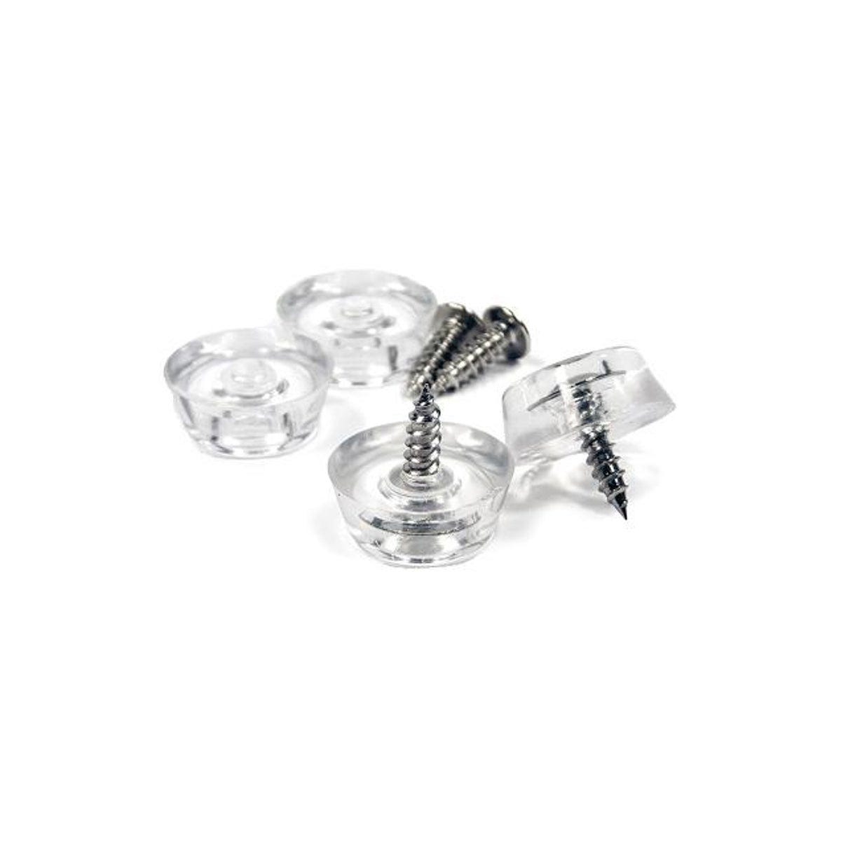 TruGuard 1 In. Clear Screw-On Rubber Bumper (4-Pack) TruGuard 1 In. Clear Screw-On Rubber Bumper (4-Pack)