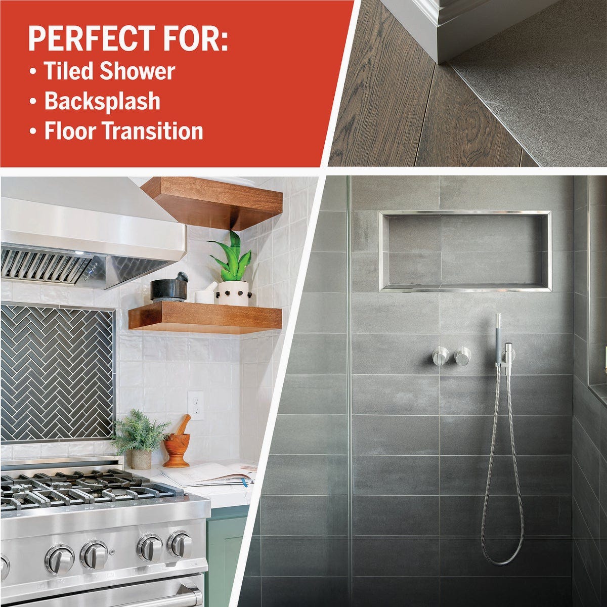 M-D 3/8 In. x 96 In. Sandstone Aluminum Tile Edge - photo 5