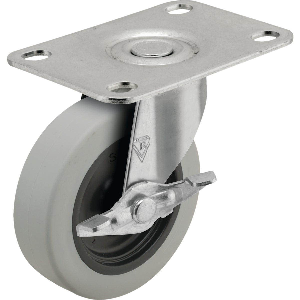 Colson 2 In. Gray TPR Swivel Plate Caster with Locking Brake - photo 2 Colson 2 In. Gray TPR Swivel Plate Caster with Locking Brake - photo 2