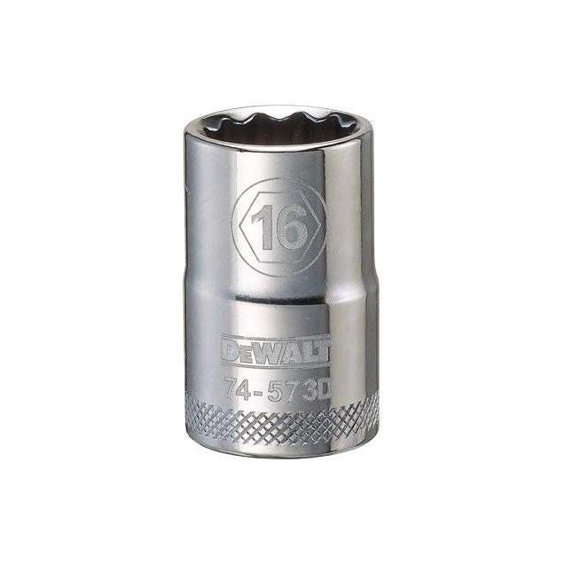 DeWalt 1/2 In. Drive 16mm 12-Point Shallow Metric Socket