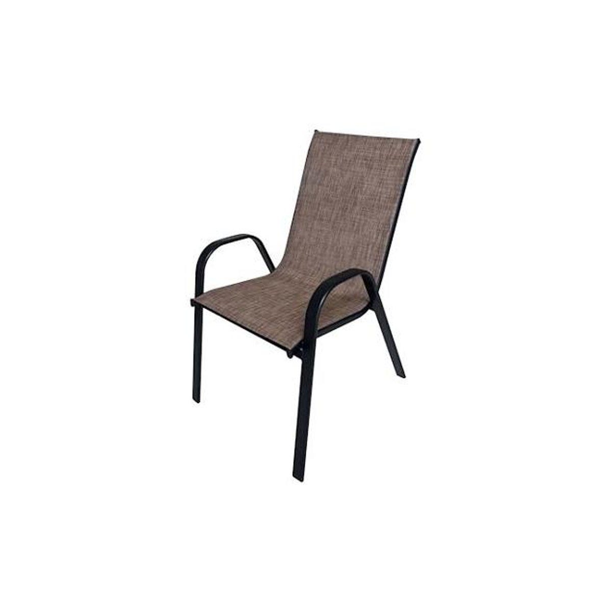 Sun-Ray Mocha Sling Fabric Steel Patio Chair Sun-Ray Mocha Sling Fabric Steel Patio Chair