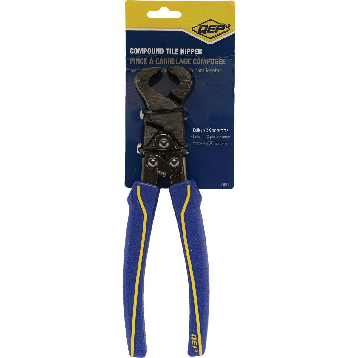 QEP 9 in. Compound Tile Nipper with Tungsten Carbide Tips for All Tile Types up to 1/4 in. Thick - photo 2