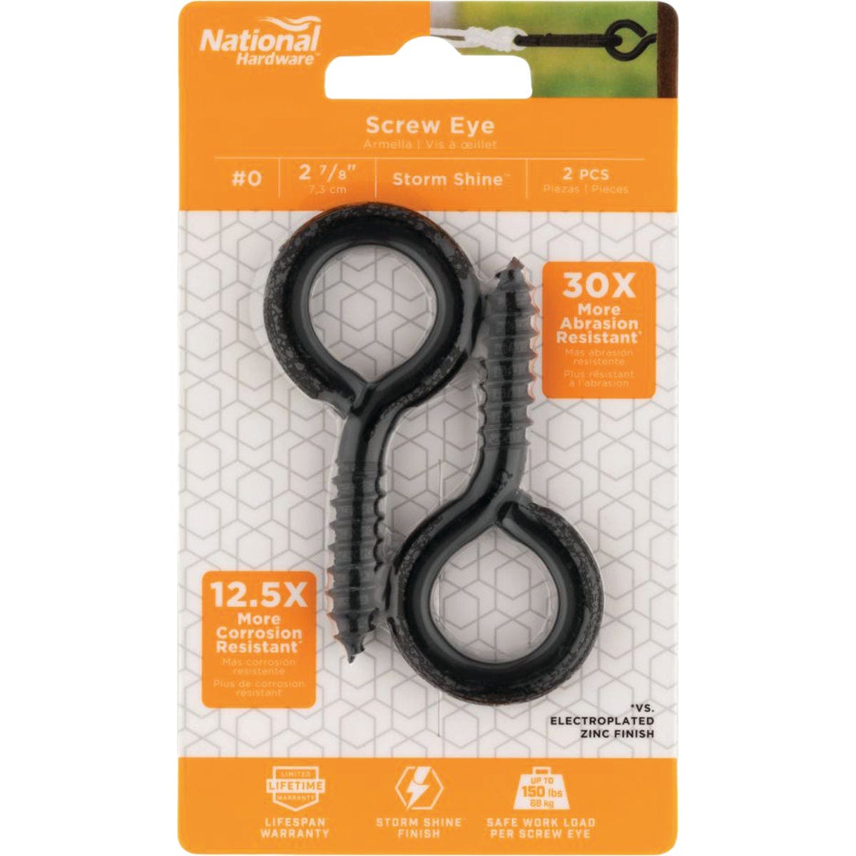 National Hardware 0, 2-7/8 In. Storm Shine Screw Eye (2-Count) - photo 2