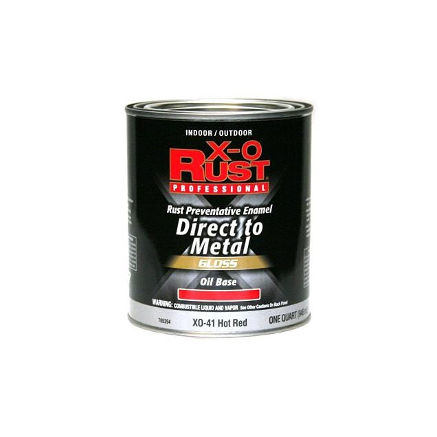 EasyCare X-O Rust Premium 1 Qt. Hot Red Gloss Anti-Rust Oil-Base Enamel EasyCare X-O Rust Premium 1 Qt. Hot Red Gloss Anti-Rust Oil-Base Enamel