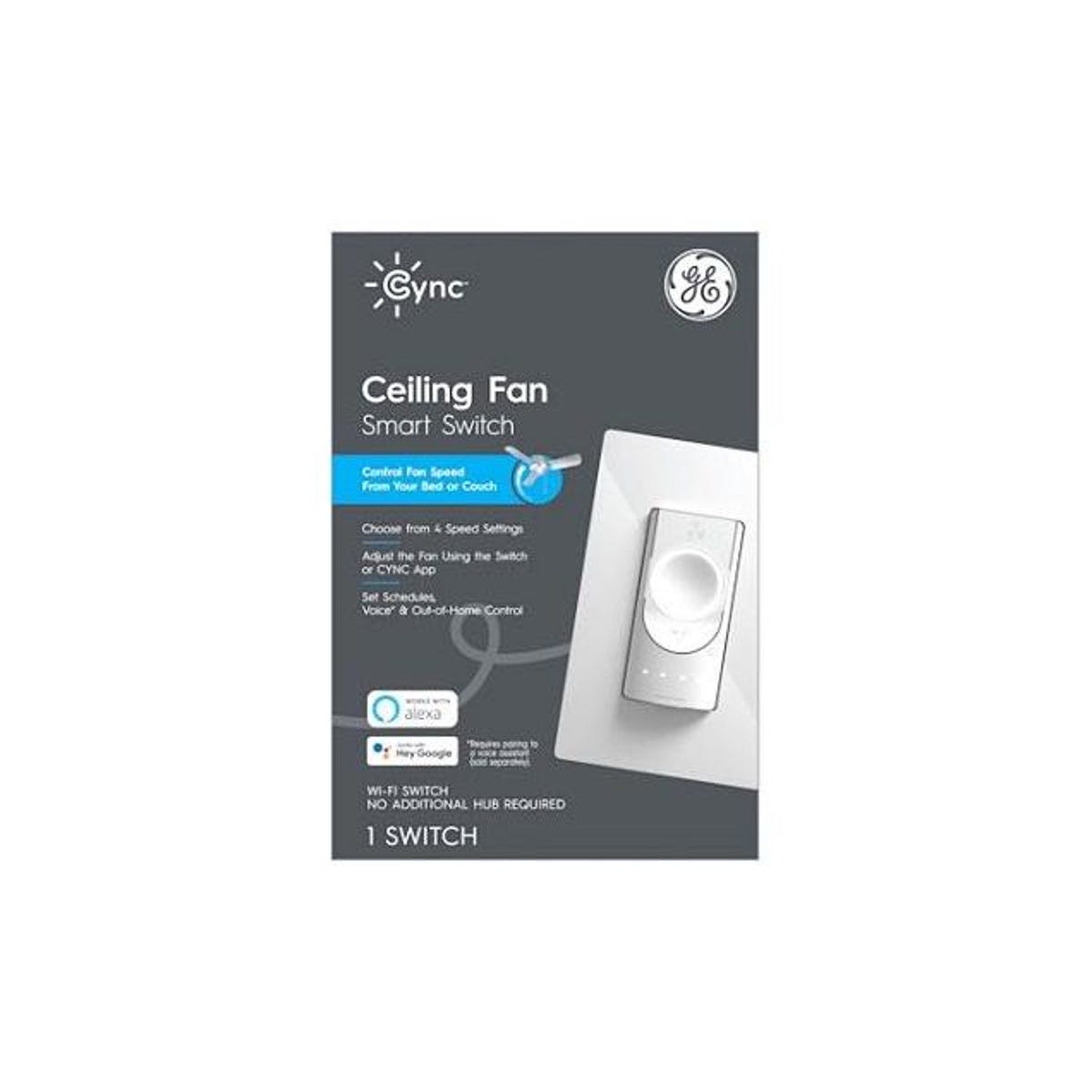 GE Cync 4-Speed Ceiling Fan Smart Switch